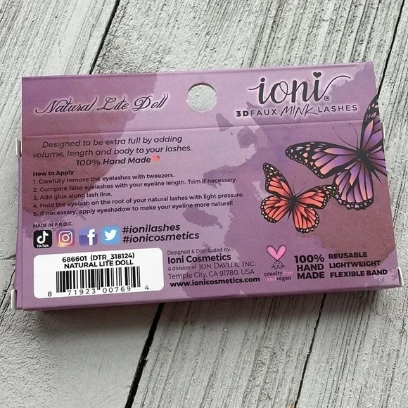 Ioni 3D Natural Lite Doll Faux Mink Eyelashes, 1 Pair - Picture 2 of 2